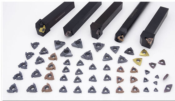 Ferramenta de rosqueamento de alta velocidade da inserção do carboneto de tungstênio de 16NR PVD para o corte do metal