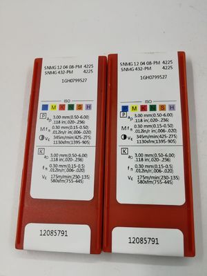 O corte quadrado Indexable do torno introduz as inserções SNMG120408/12-PM do carboneto do CNC